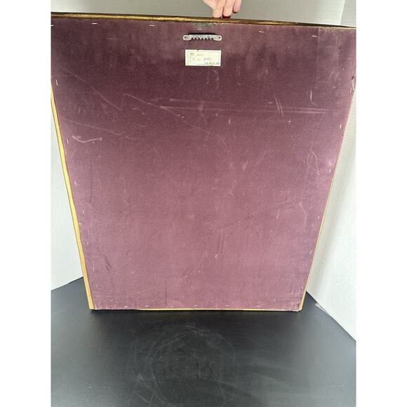 Magnificent Harvest Scene Original Landscape Scene Oil/Board By Hubert Framed! - Picture 10 of 13